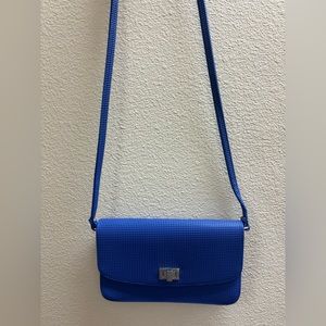 Blue crossbody purse/ clutch